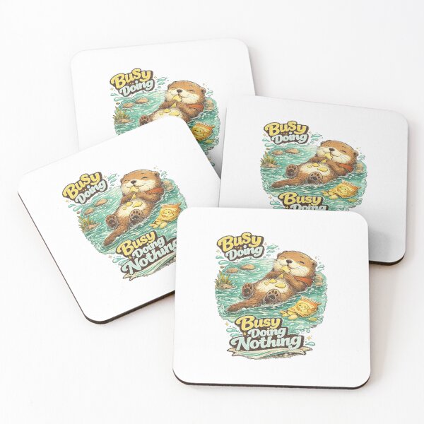 Item preview, Busy Doing Nothing – Relaxed Otter Cartoon designed and sold by NarpLTD.