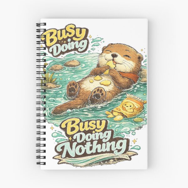 Item preview, Busy Doing Nothing – Relaxed Otter Cartoon designed and sold by NarpLTD.
