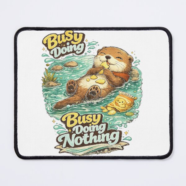 Item preview, Busy Doing Nothing – Relaxed Otter Cartoon designed and sold by NarpLTD.