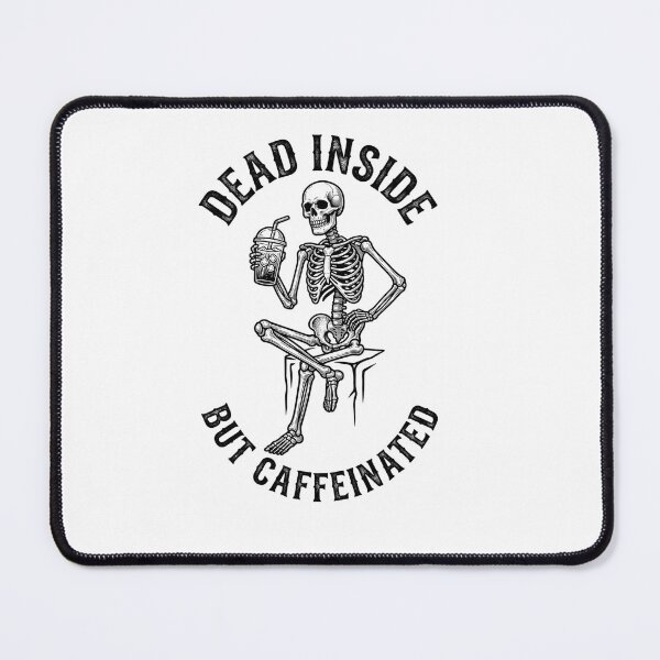 Item preview, Dead Inside But Caffeinated Funny Skeleton Gothic Coffee T-Shirt designed and sold by AlexNik.