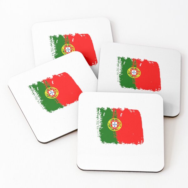 Item preview, Portugal Flag Distressed Brush Stroke Design designed and sold by KAWAII STUDIO NB.