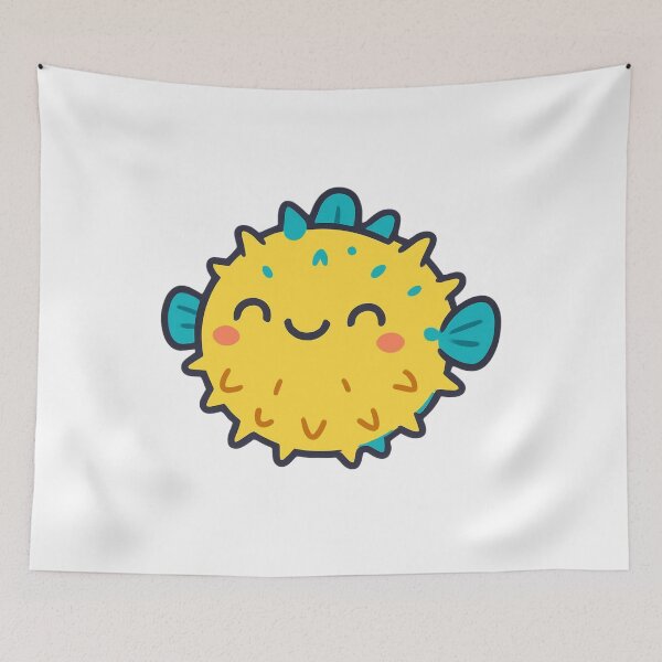 Item preview, Stay Positive Pufferfish - Happy Ocean Sticker designed and sold by foryouandyours.