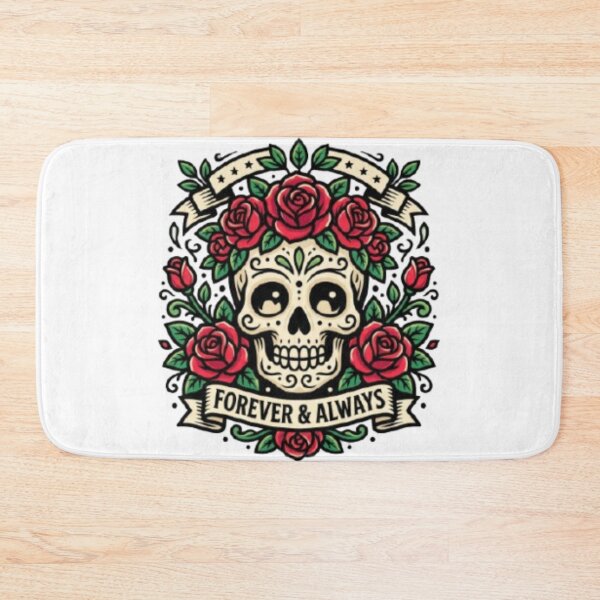 Item preview, Floral Skull Graphic Tee designed and sold by PixelStyle Studio.