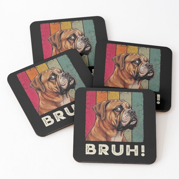 Item preview, Bruh Boxer Dog Vintage Retro Striped designed and sold by d247.