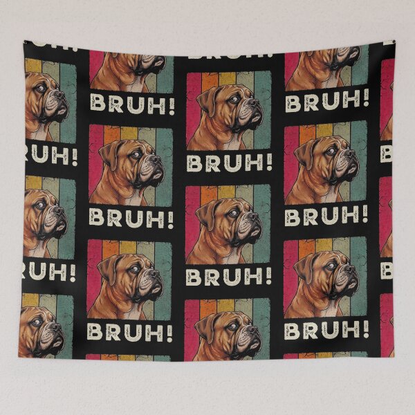 Item preview, Bruh Boxer Dog Vintage Retro Striped designed and sold by d247.