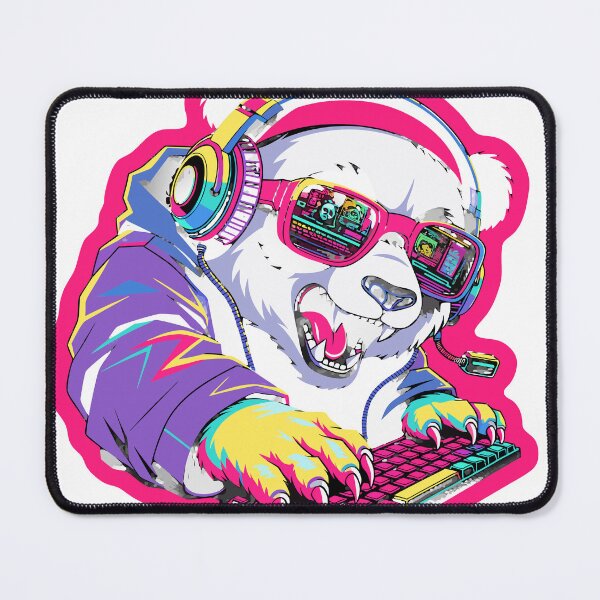 Item preview, Cool Gamer Panda Sticker designed and sold by inkfusionhub99.