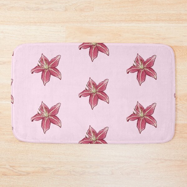 Item preview, Aesthetic Pink Lily Flower Textured Botanical Illustration designed and sold by BitDoodle.