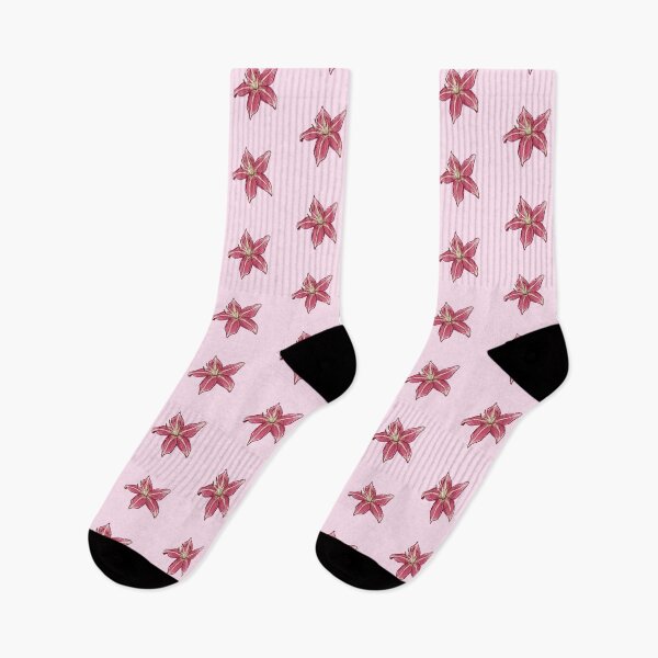 Item preview, Aesthetic Pink Lily Flower Textured Botanical Illustration designed and sold by BitDoodle.