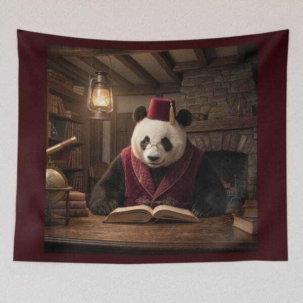 Item preview, Scholarly Panda in a Snappy Fez    designed and sold by Tridentulus.