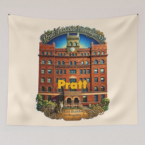 Item preview, Vintage Architecture Pratt Campus Brooklyn designed and sold by EvergreenPark - Tee Studio.