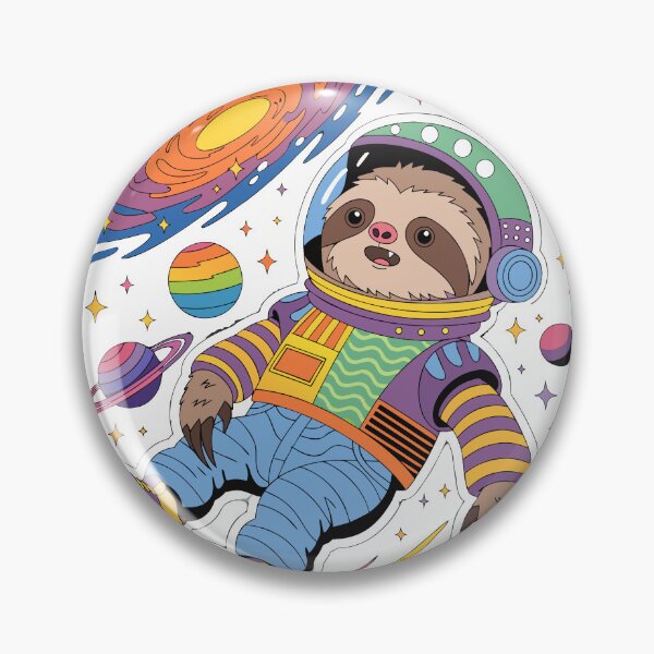 Item preview, Cosmic Astronaut Sloth Sticker designed and sold by inkfusionhub99.