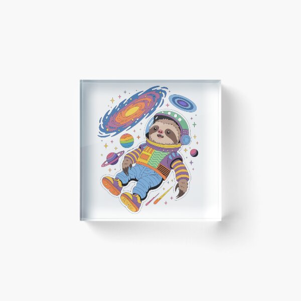 Item preview, Cosmic Astronaut Sloth Sticker designed and sold by inkfusionhub99.