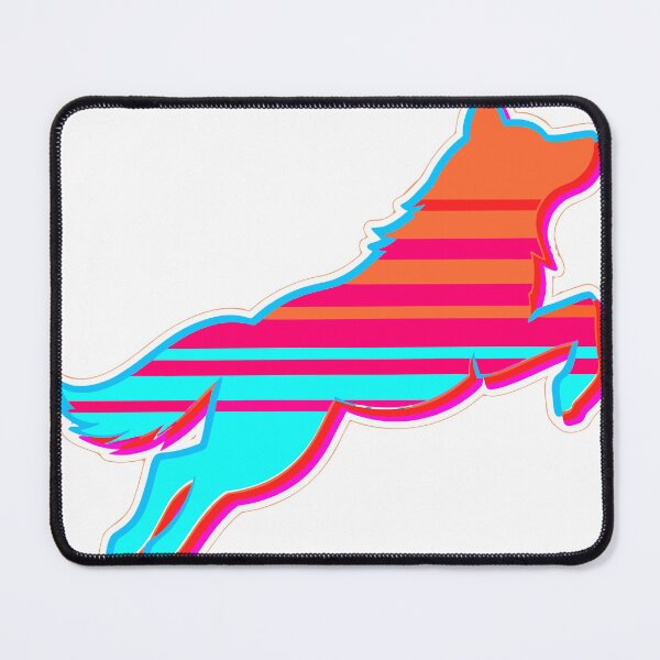 Item preview, Retro Sunset Wolf Sticker designed and sold by inkfusionhub99.