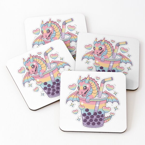 Item preview, Kawaii Bubble Tea Dragon Sticker designed and sold by inkfusionhub99.