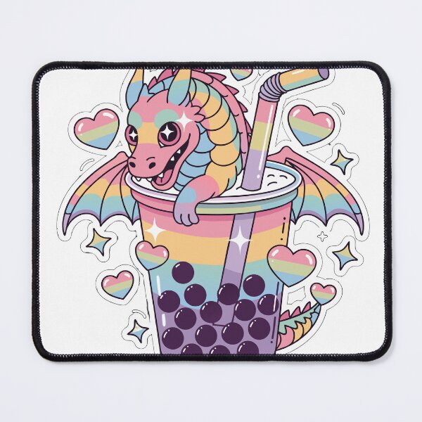 Item preview, Kawaii Bubble Tea Dragon Sticker designed and sold by inkfusionhub99.
