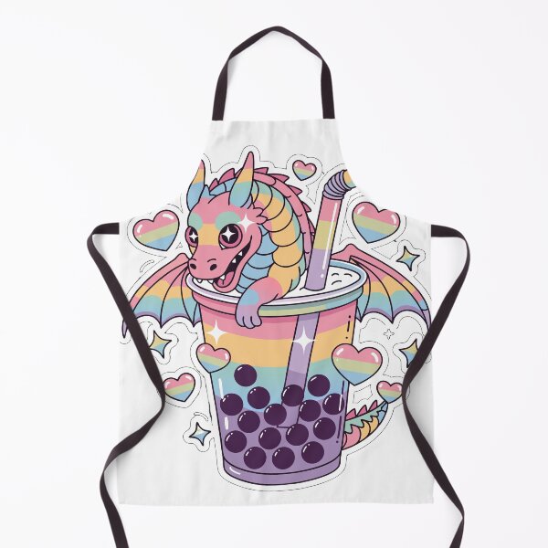 Item preview, Kawaii Bubble Tea Dragon Sticker designed and sold by inkfusionhub99.
