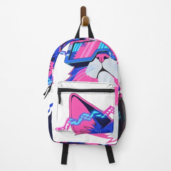 Item preview, Cyberpunk Neon Cat Sticker designed and sold by inkfusionhub99.