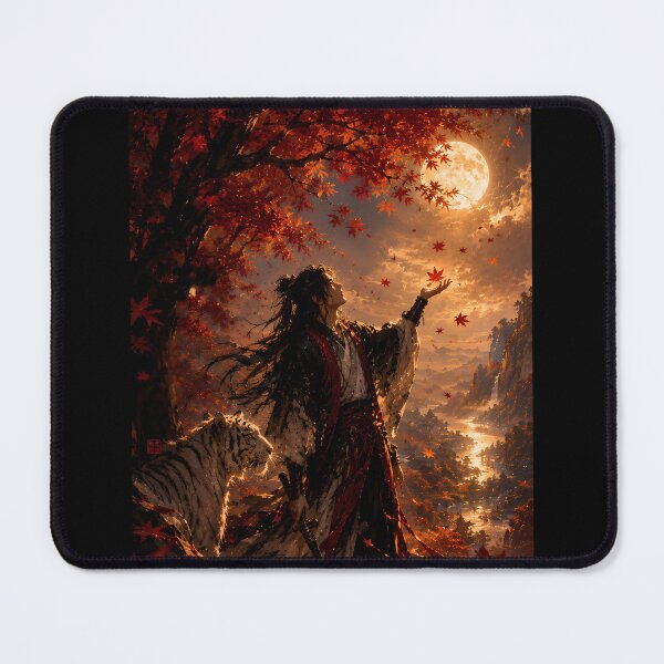 Item preview, Whispers of Autumn White Tiger Fantasy Art designed and sold by ManJiangHong.