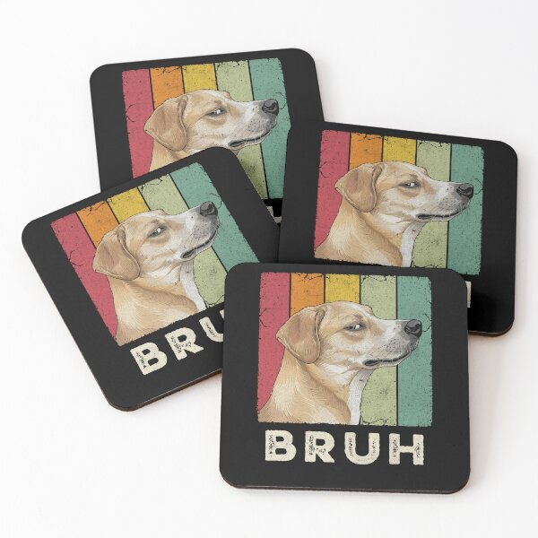 Item preview, Bruh Dog Vintage Retro Striped Canine Meme designed and sold by d247.