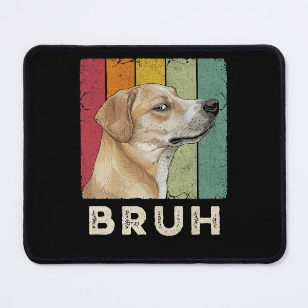 Item preview, Bruh Dog Vintage Retro Striped Canine Meme designed and sold by d247.