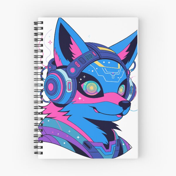 Item preview, Neon Cyber Fox Sticker designed and sold by inkfusionhub99.