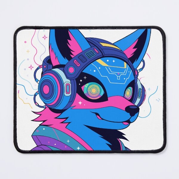 Item preview, Neon Cyber Fox Sticker designed and sold by inkfusionhub99.