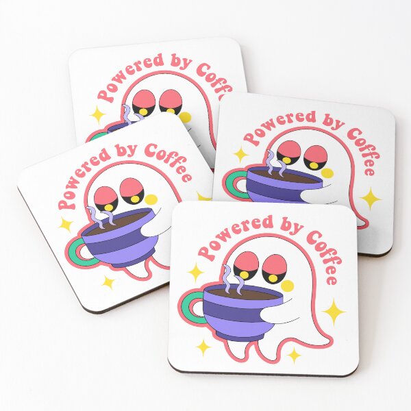 Item preview, Funny Coffee Ghost Sticker designed and sold by inkfusionhub99.