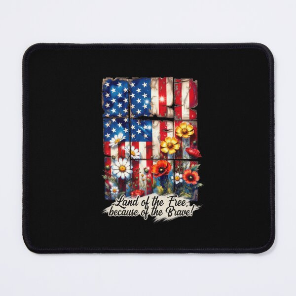 Item preview, Patriotic Land Of The Free Flower Graphic, 4th Of July USA Flag Clipart, Memorial Day Sublimation, Retro Veteran Day designed and sold by Keingdesign.