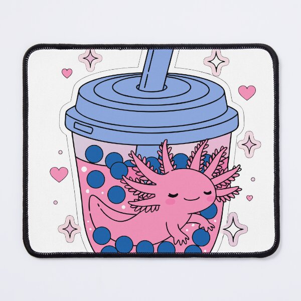 Item preview, Cute Bubble Tea Axolotl Sticker designed and sold by inkfusionhub99.