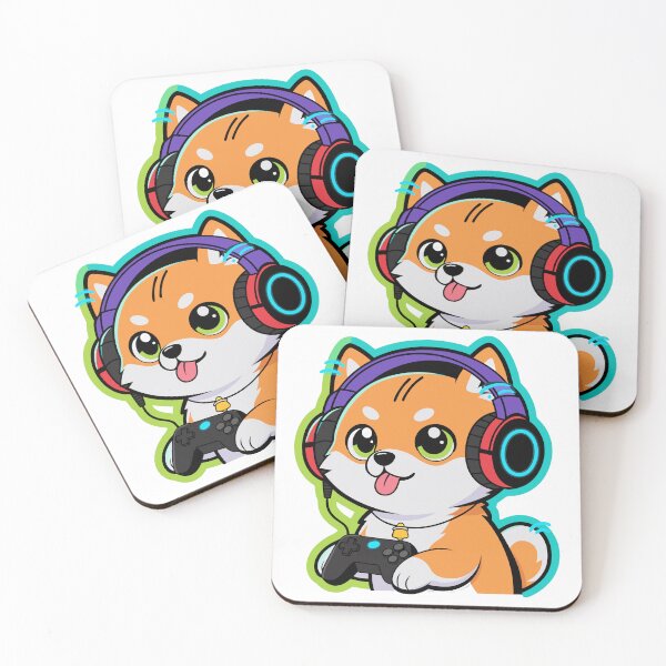 Item preview, Cute Shiba Inu Gamer Sticker designed and sold by inkfusionhub99.