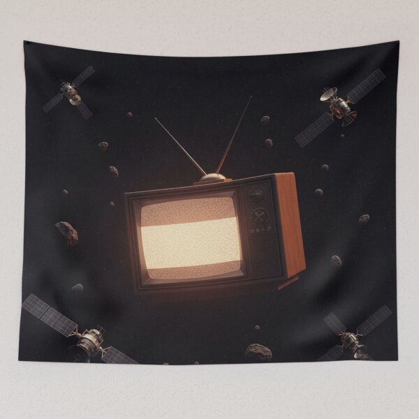 Item preview, Vintage TV in Space designed and sold by TheDenimArt.