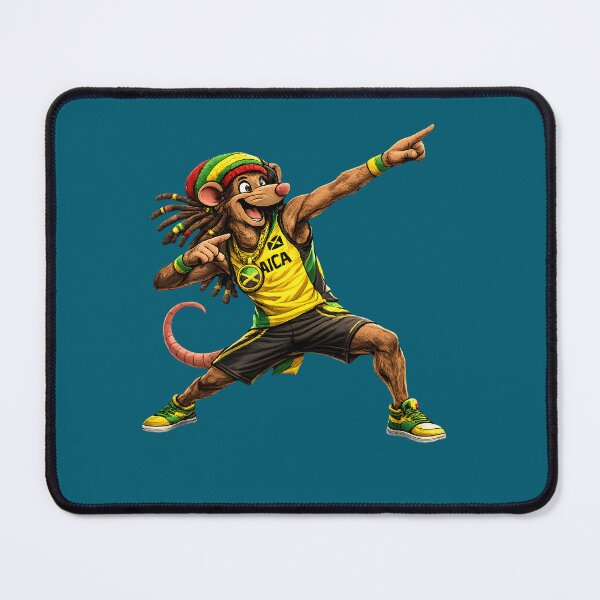 Item preview, Jamaican Pride Rasta Mouse - Lightning Bolt Pose designed and sold by digitalbob60.