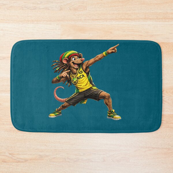 Item preview, Jamaican Pride Rasta Mouse - Lightning Bolt Pose designed and sold by digitalbob60.