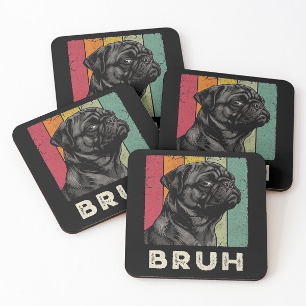 Item preview, Bruh Pug Dog Retro Vintage Distressed designed and sold by d247.