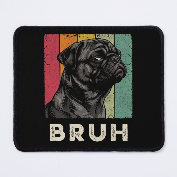 Item preview, Bruh Pug Dog Retro Vintage Distressed designed and sold by d247.