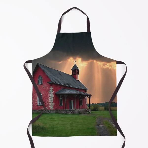 Item preview, Red Country Chapel Under Storm Light designed and sold by DukaveArt .