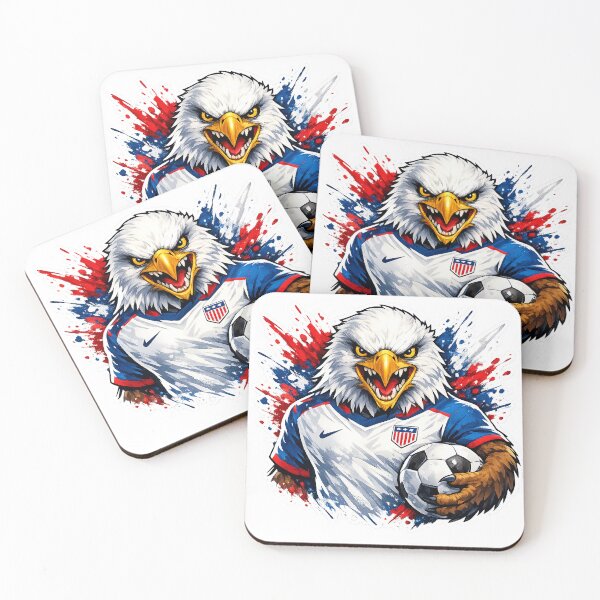 Item preview, USA Soccer Bald Eagle Mascot - World Cup 2026 Sports Sticker designed and sold by Cary-s.