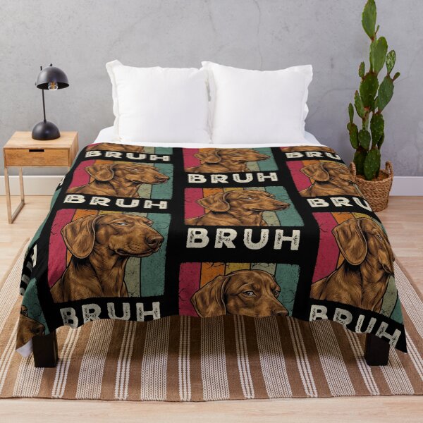 Item preview, Bruh Dachshund Dog Retro Sunset Vintage Wiener designed and sold by d247.