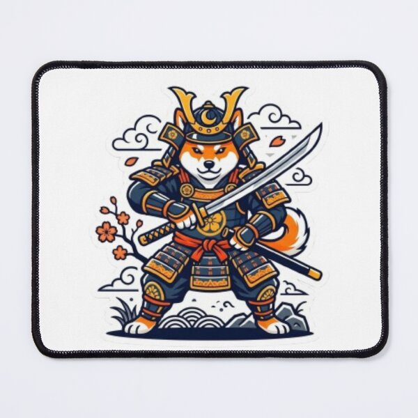 Item preview, Shiba Inu Samurai Warrior T-Shirt designed and sold by PixelStyle Studio.