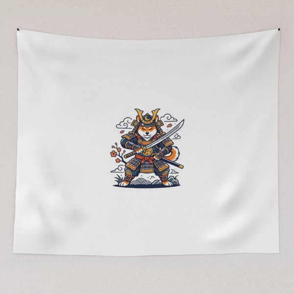 Item preview, Shiba Inu Samurai Warrior T-Shirt designed and sold by PixelStyle Studio.