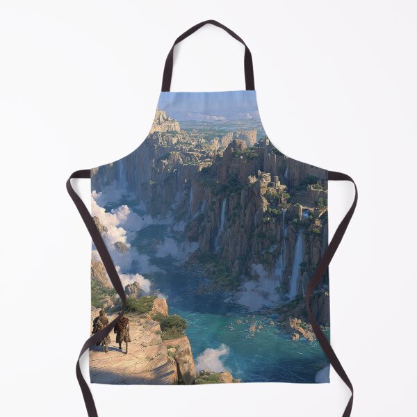 Item preview, Two Travelers Approaching Ancient Cliff City designed and sold by DukaveArt .