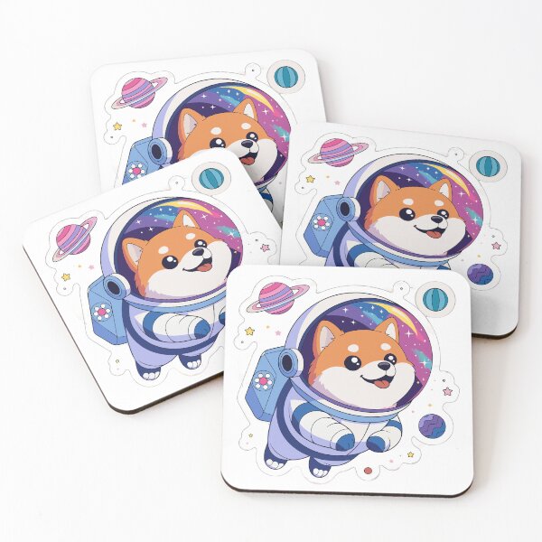 Item preview, Shiba Inu Astronaut Sticke designed and sold by inkfusionhub99.