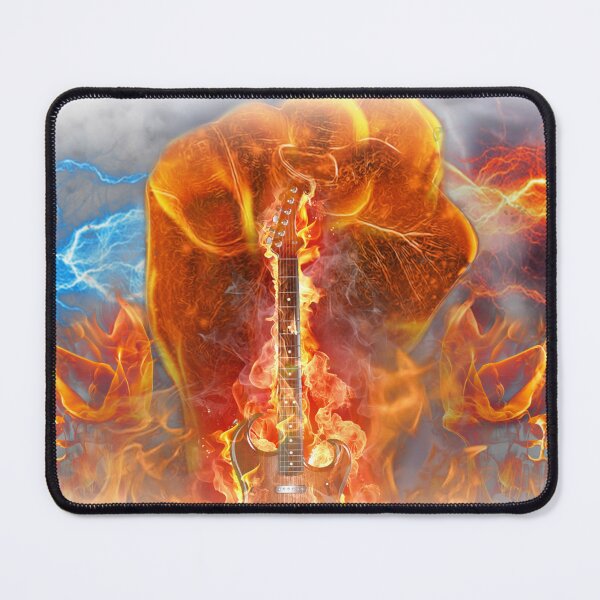 Item preview, Fiery Rock Fist: Electric Guitar Inferno designed and sold by mikemuchu.