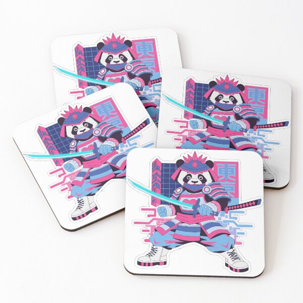 Item preview, Neon Samurai Panda Sticker designed and sold by inkfusionhub99.