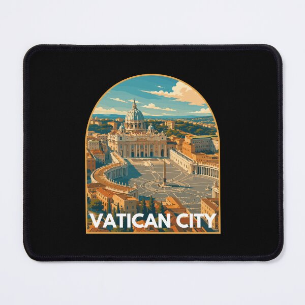Item preview, Vatican City, Retro Art Travel Landscape Badge designed and sold by MaateoDesign.