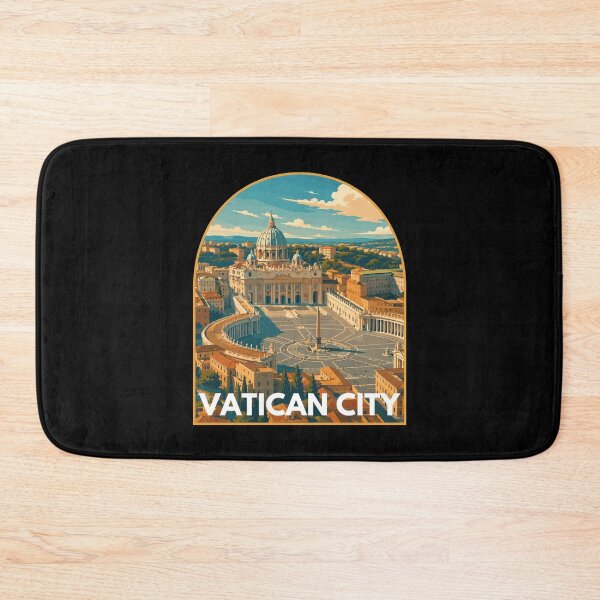Item preview, Vatican City, Retro Art Travel Landscape Badge designed and sold by MaateoDesign.