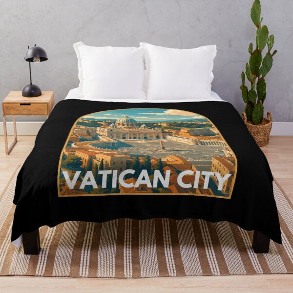 Item preview, Vatican City, Retro Art Travel Landscape Badge designed and sold by MaateoDesign.