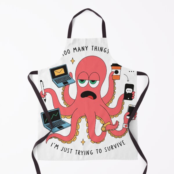 Item preview, Overworked Coffee Octopus Sticker designed and sold by inkfusionhub99.