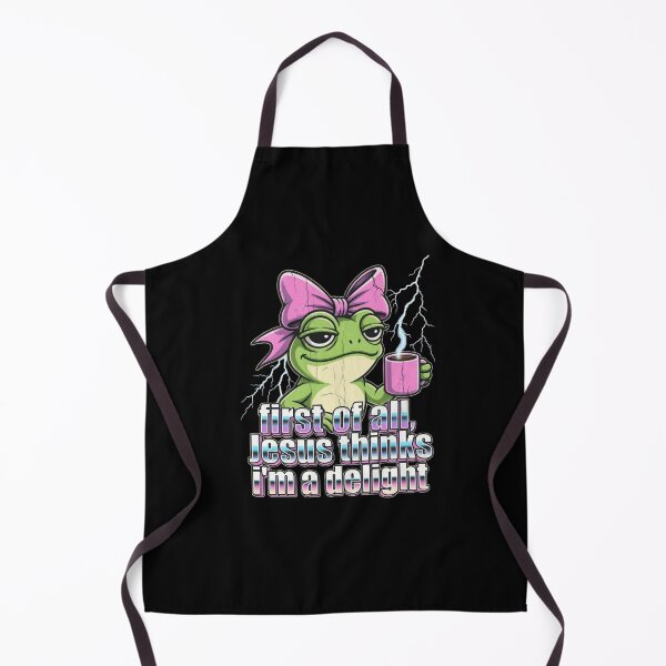 Item preview, Jesus Thinks Im A Delight Funny Frog Graphic, Sarcastic Christian Quote Typography, Cute Religious Saying, Retro Y2K Chrome designed and sold by Keingdesign.