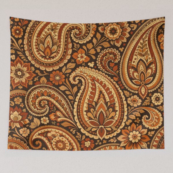 Item preview, Vintage Warm Autumn Paisley Floral Pattern designed and sold by Owcomm.